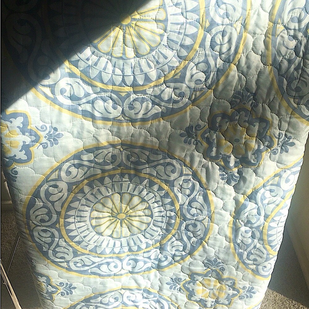 Mid Century Modern KING sized quilt + 2 king-sized pillow shams